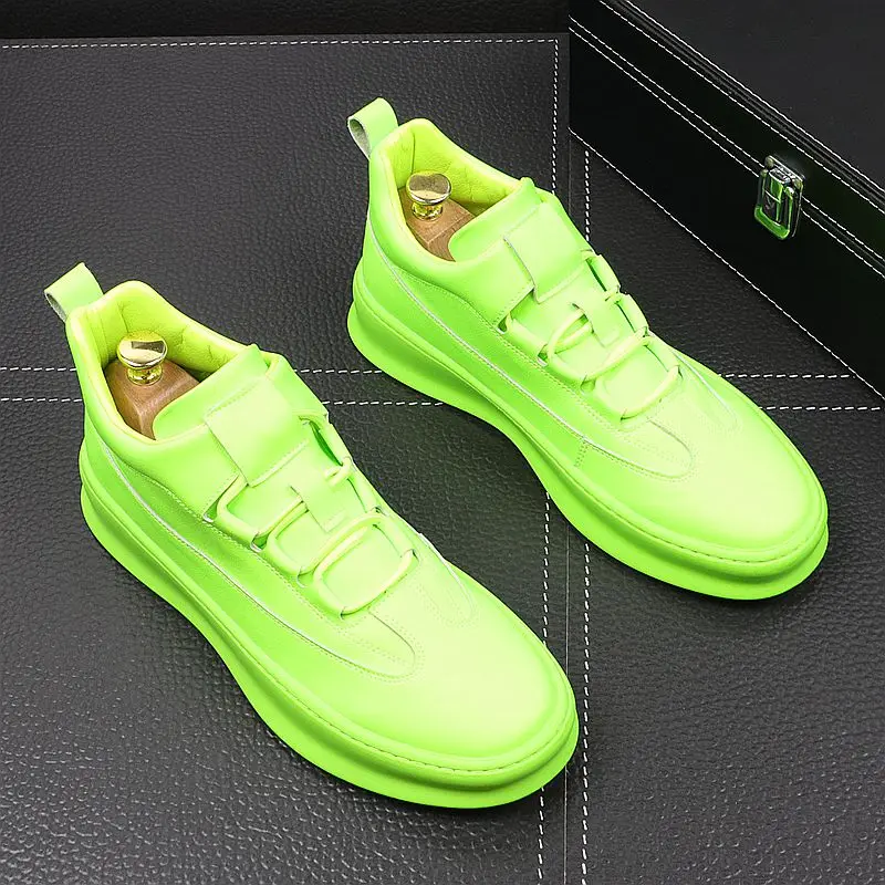 

Ботинки мужские кожаные, в стиле панк, на плоской подошве, весна-осень