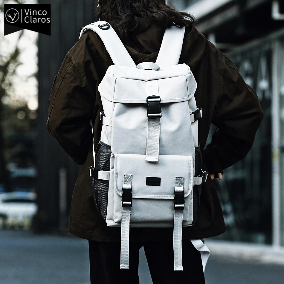

Trend Cool Street Travel Men's Backpack Fashion Design Hip Hop Backpack for Youth Boys Functional Wind Oxford Large Bags Unisex