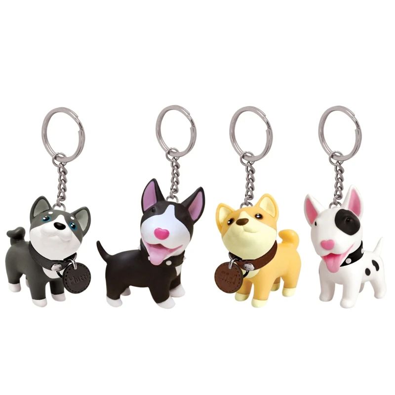 

Милый декоративный брелок для ключей с изображением милого щенка, поворотный брелок для автомобиля, брелок с подвеской для сумки для девоче...