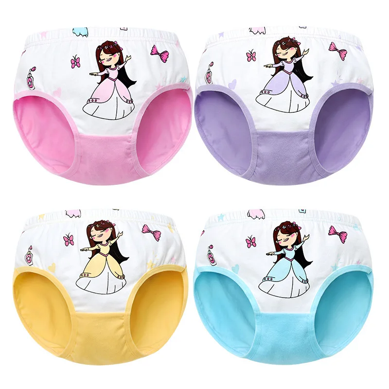 4 штуки в партии детские трусики боксеры для девочек трусы детей нижнее белье