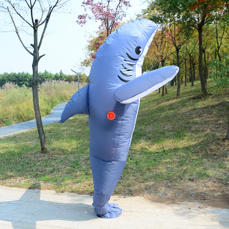 

2020 New Arrival Halloween Costume Adult Unisex Shark Inflatable Costume Cartoon Doll Cosplay Stage Performance Props