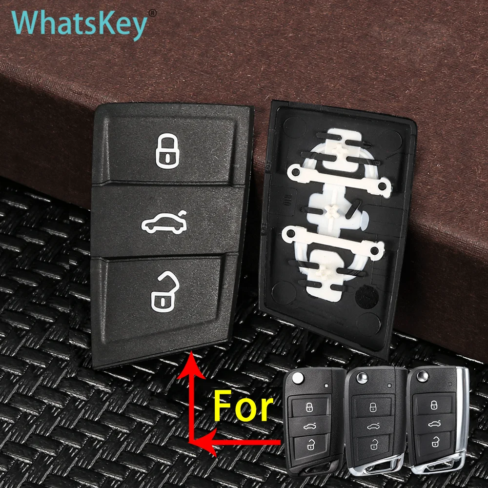 

3 Buttons Remote auto Rubber Car Key Pad For VW Golf 7 4 5 Mk7 For Skoda Octavia A7 Polo For Seat Leon Altea Ibiza Part