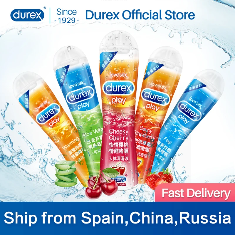 Лубрикант для секса Durex 50 мл с фруктовым вкусом гладкая Анальная обезболивающая