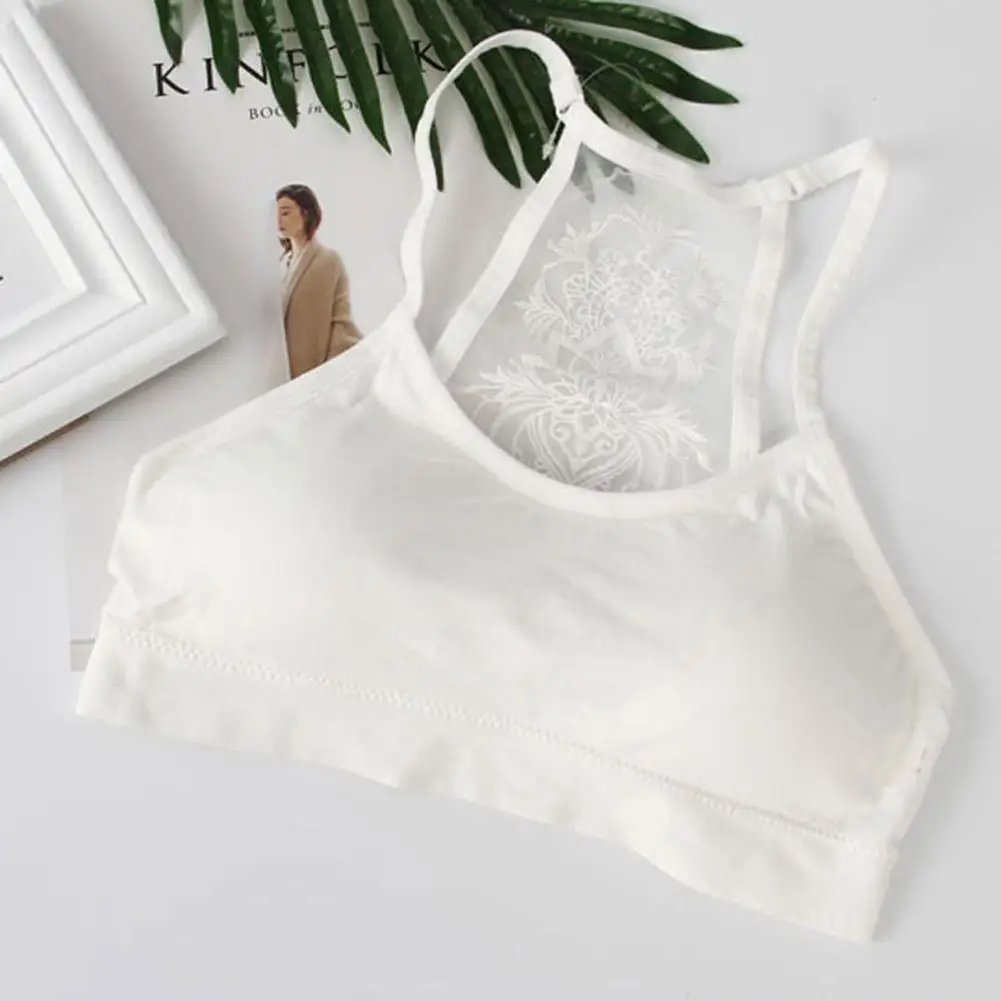 Женский кружевной бюстгальтер с вышивкой модный беспроводной удобный полной