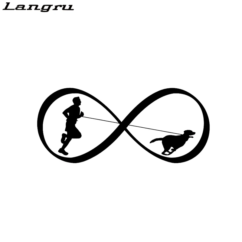

Langru Jogging Homem E Cao jogar Corrida Decoracao Estilo Do Carro Vinyl Car Accessories Jdm
