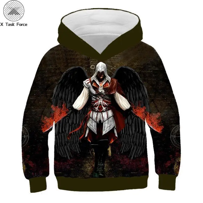 Популярная детская толстовка с капюшоном 3D принтом для игры в Инди повседневные