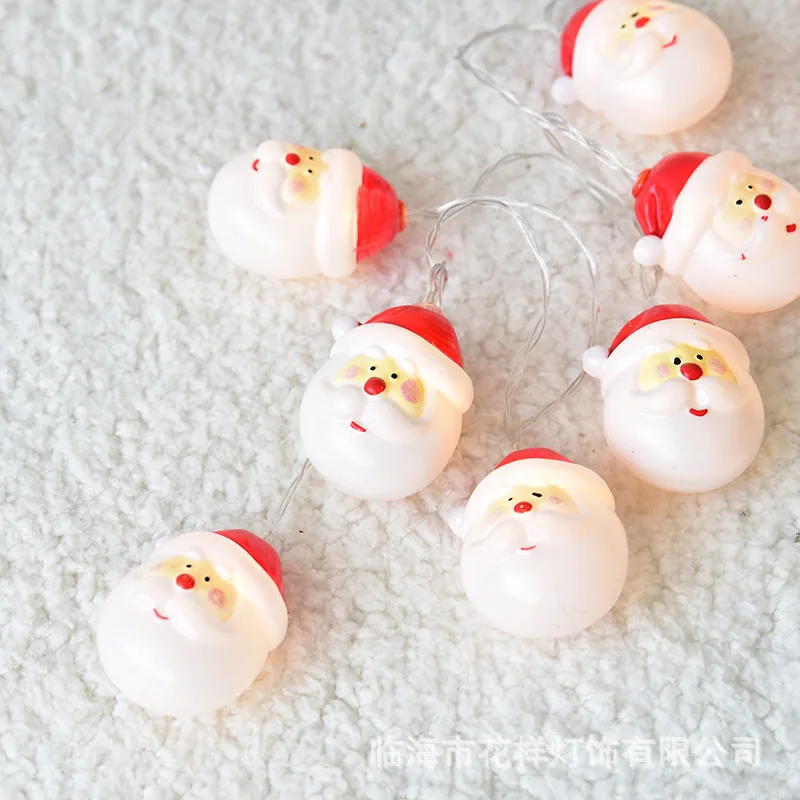 Светодиодная Рождественская Декоративная гирлянда светящаяся с Санта-Клаусом