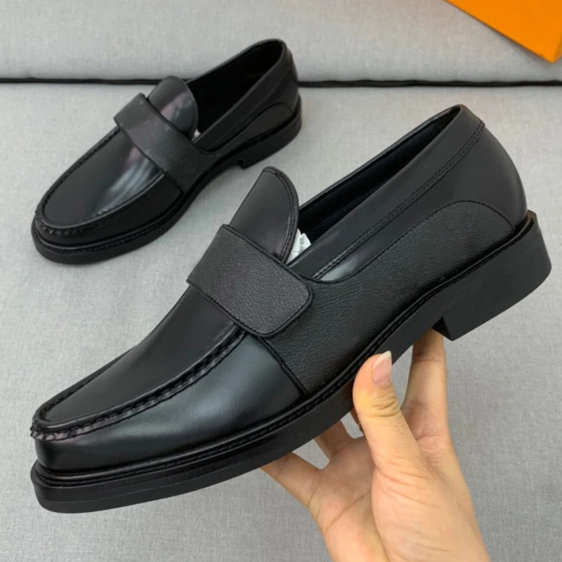 

Designer TimelessCalf Leather Loafer Suppleness And Comfort Men's Slip-ons Casual Leather Shoes Black