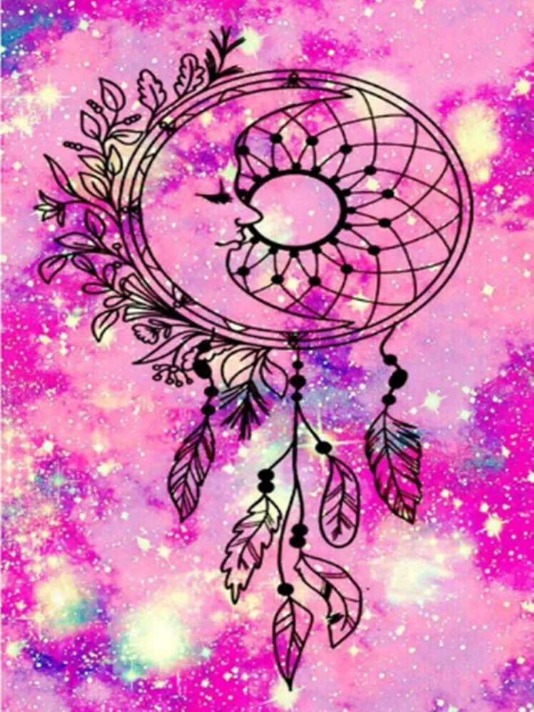 

Full Drill Diamond Painting Embroidery DIY Colorful Dreamcatcher Diamond Painting Lifstyle for Interest Home Decoration Gift