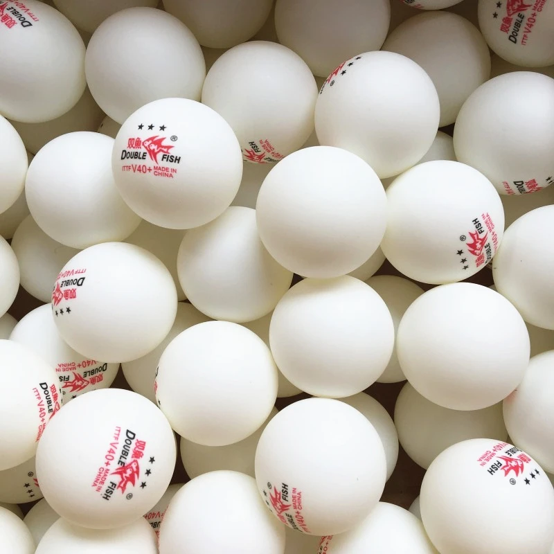 White 60 Balls 30/60 шаров/120 Шары Двойной Рыба, шарики для настольного тенниса, V40+ 3-звезда товар отправляется без коробки ABS материал пластик поли для пинг понга tenis de Меса - Цвет: White 60 Balls