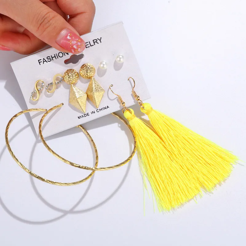 30new Fashion серьги с металлическими кисточками в виде морской звезды набор для