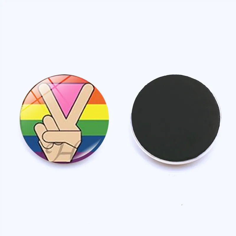 ЛГБТ значок с радужным флагом круглые иконы для геев лесбиянок транссексуалов
