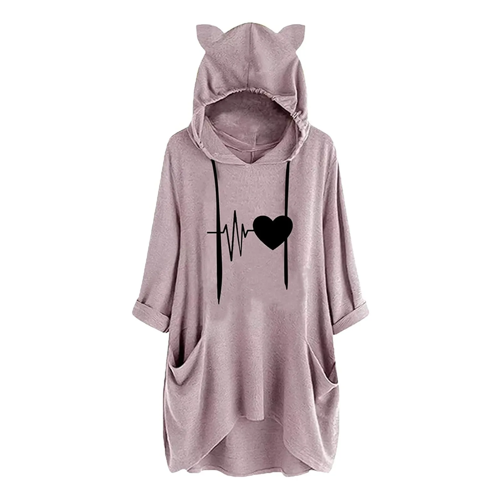 Свитшот на Хэллоуин Женская Повседневная рубашка с капюшоном и длинными