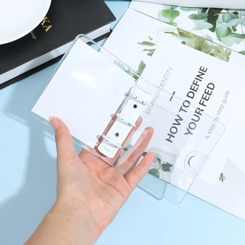 

Transparent Notebook Ring Binder Mini Loose-leaf Hand Book Student Portable Notebook ring binder Kawaii School Supplies