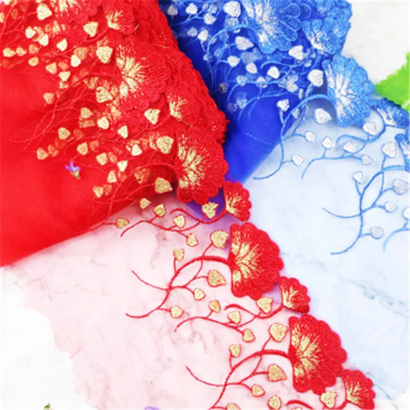 1 ярд красочные кружевная ткань с вышивкой 18 см широкой отделкой инструменты для