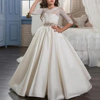 2021 flower girls dress with bow elegant first holy communion gowns jewel neck lace open back satin pageant %d0%b2%d0%b5%d1%87%d0%b5%d1%80%d0%bd%d0%b8%d0%b5 %d0%bf%d0%bb%d0%b0%d1%82%d1%8c%d1%8f