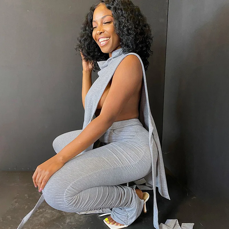 Наряды для женщин леггинсы в складку комплект из двух предметов женская осенняя