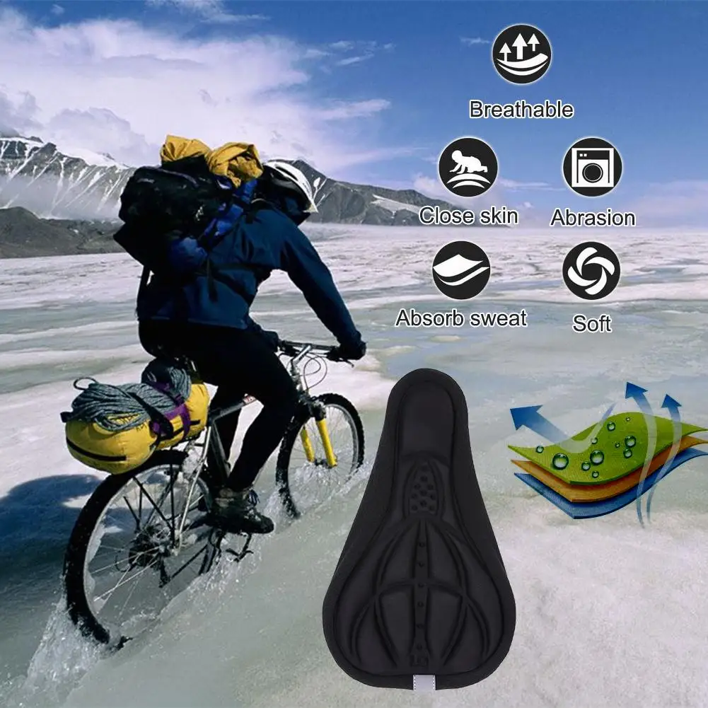 Велосипедный спорт 3D толстые Силиконовое Седло сиденья Горный Дорожный