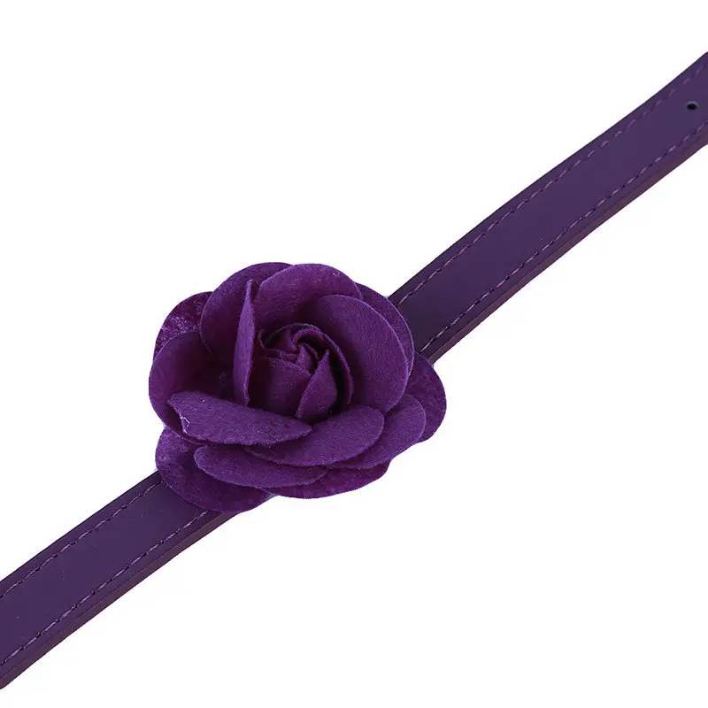 Мягкий кожаный ошейник для собак с бантом щенков и кошек маленьких средних