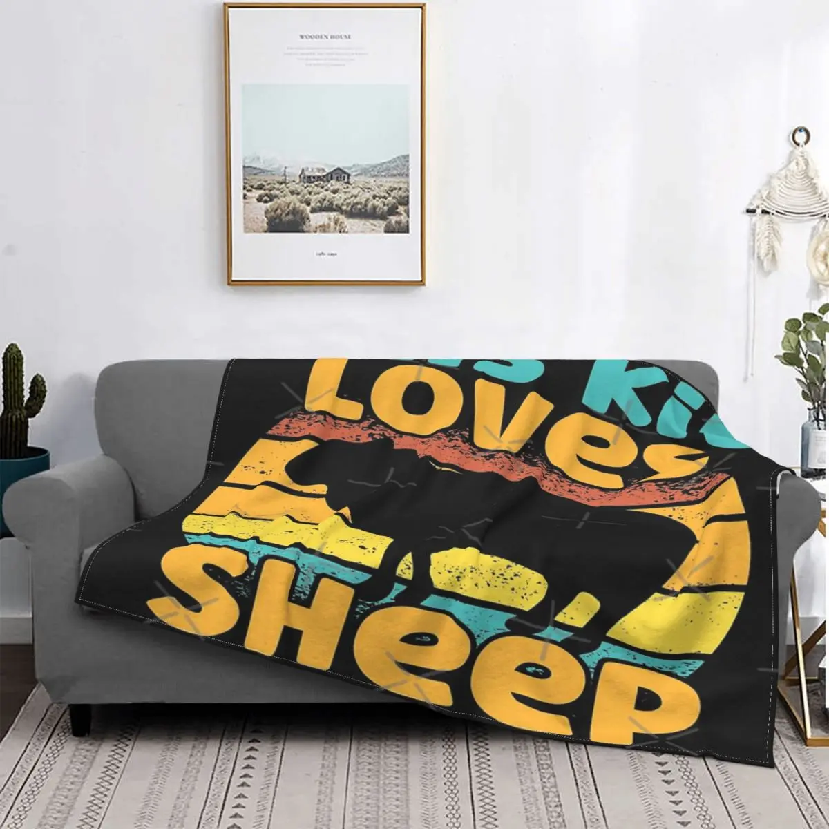 

Manta de oveja para niños, colcha a cuadros para cama, toalla de lino, manta doble a cuadros en el sofá