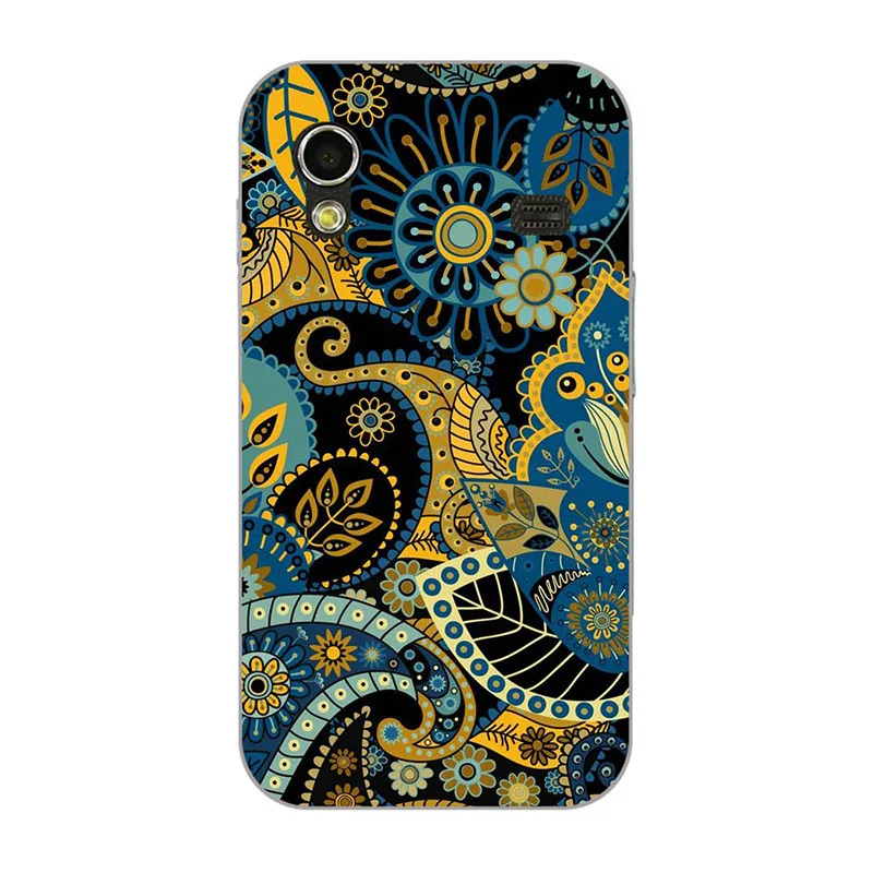 Модные, мягкие, силиконовые чехлы для samsung Galaxy Ace S5830i GT S5830 GT-S5830i чехол с принтом задняя крышка мультяшная Роза узорная оболочка