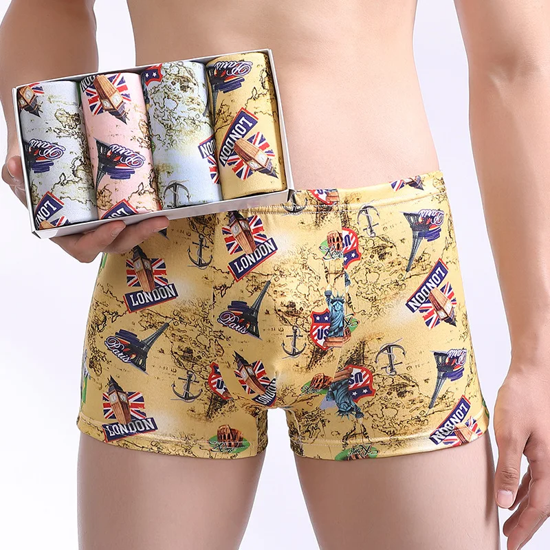 

4pcs/lot Male Pure Men Panties Shorts Men's Underwear Male Panties Cotton Underwear Shorts Boxers Man Breathable Panties