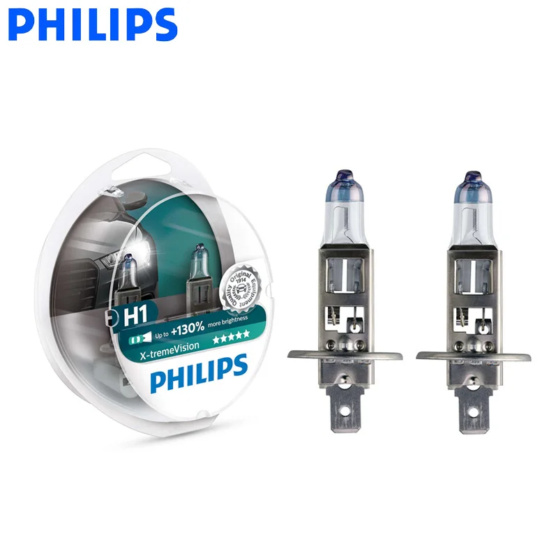 Philips H1 12V 55W X-tremeVision Автомобильные фары галогенные лампы оригинальные + 130% ярче ECE RU