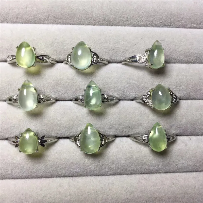 1 шт. натуральный драгоценный камень прегнит кольцо кристалл изменяемый Размер