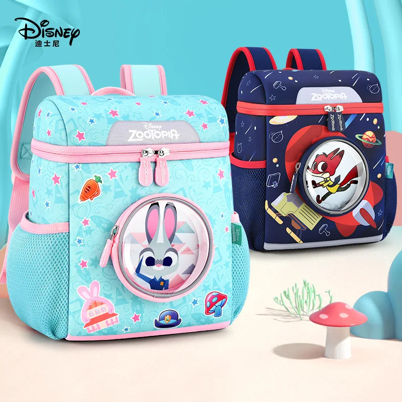 Authentic Disney Kindergarten School Bag for Children 1-5 Years Old Cute Bunny Judy Girl Boy Baby Light Kids Backpack