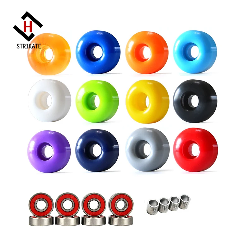 4 шт. колеса скейтборда 52X31mm с 8 шт. ABEC 9 распорная втулка подшипника Комплект 95A