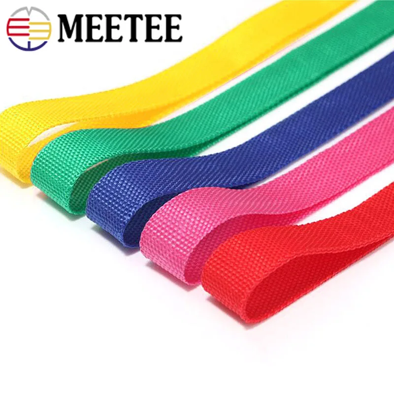 100 ярдов Meetee 2 см нейлоновая сетчатая лента ремешок для рюкзак ремень DIY ошейник