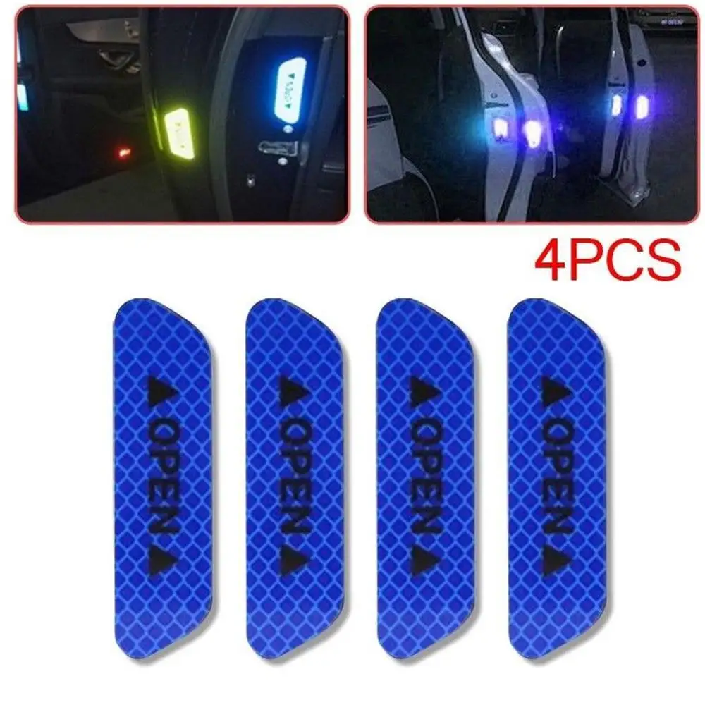 4 шт. открытая наклейка на дверь автомобиля светоотражающая лента Предупреждение