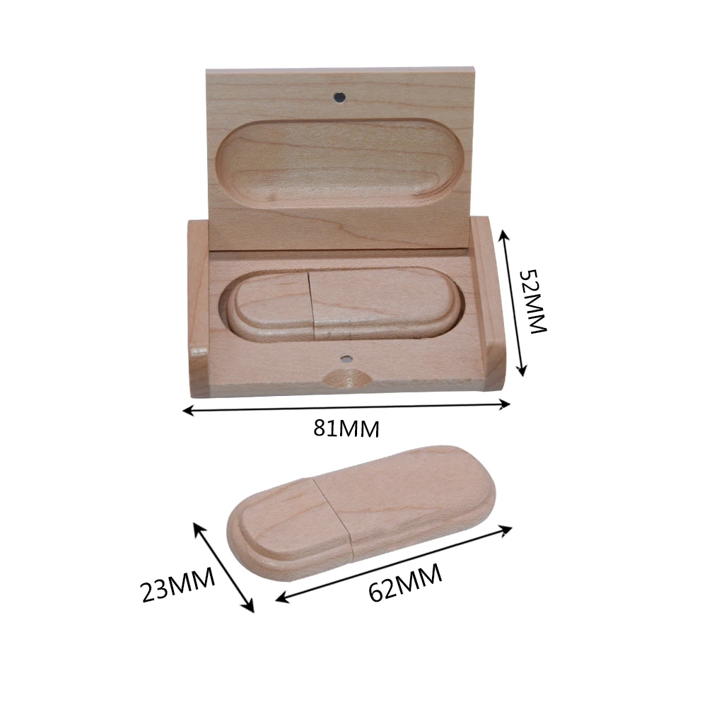

50pcs/lot free Custom logo USB 2.0 maple Wooden with box USB High speed flash drive usb Real capacity pendrive 8GB 16G 32GB 64GB