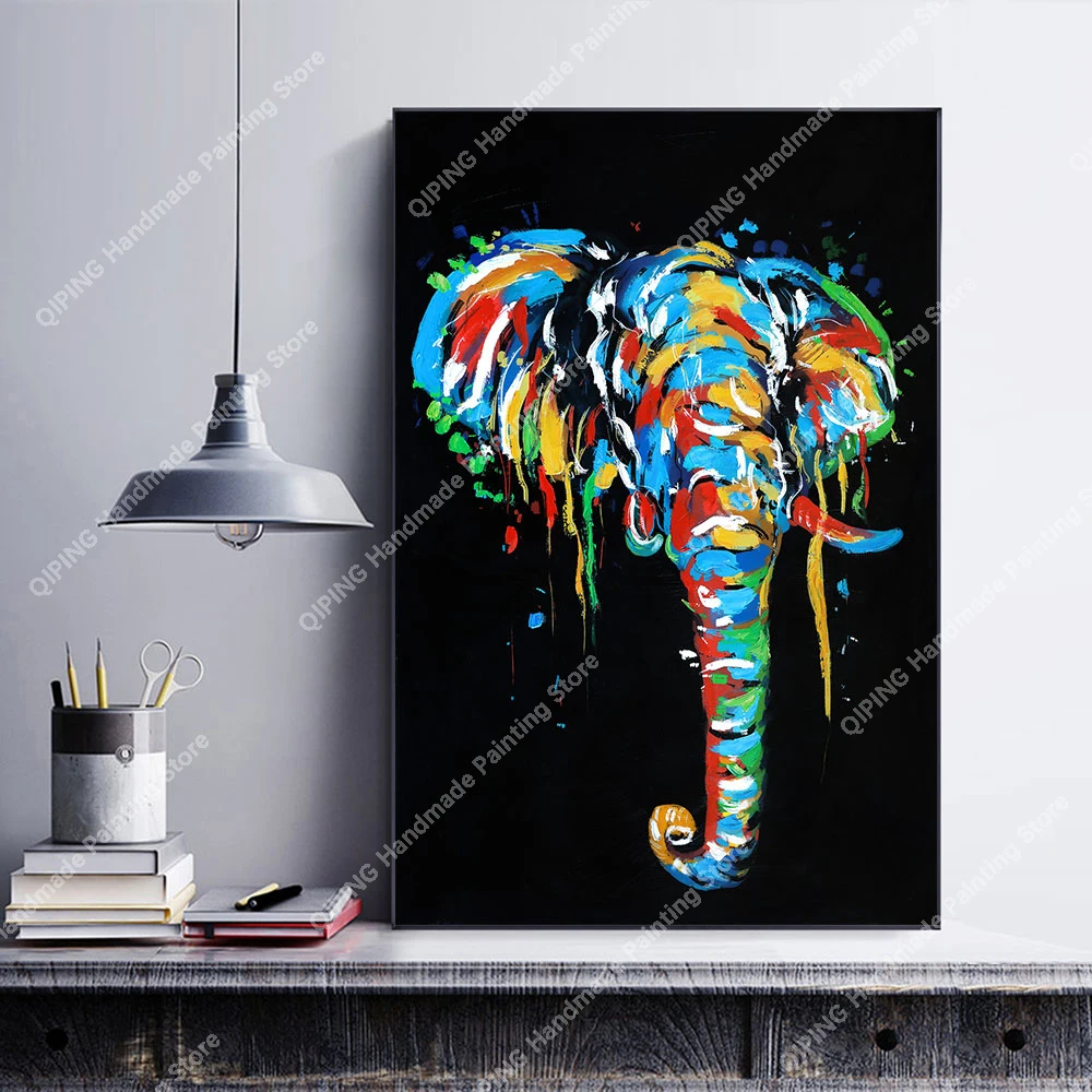 

Ручная роспись маслом абстрактные животные граффити холст художественные картины слон Зебра ручная работа картина маслом для домашнего де...
