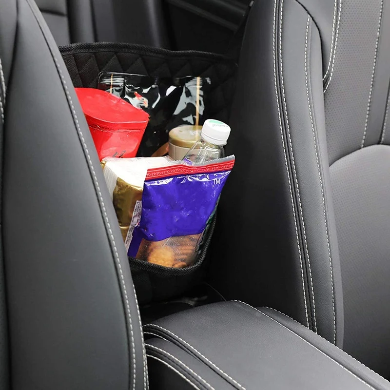 

Car Seat Back Storage Bag Handbag Holding Net Rear Armrest Box Hanging Bag Leather Car Net Pocket