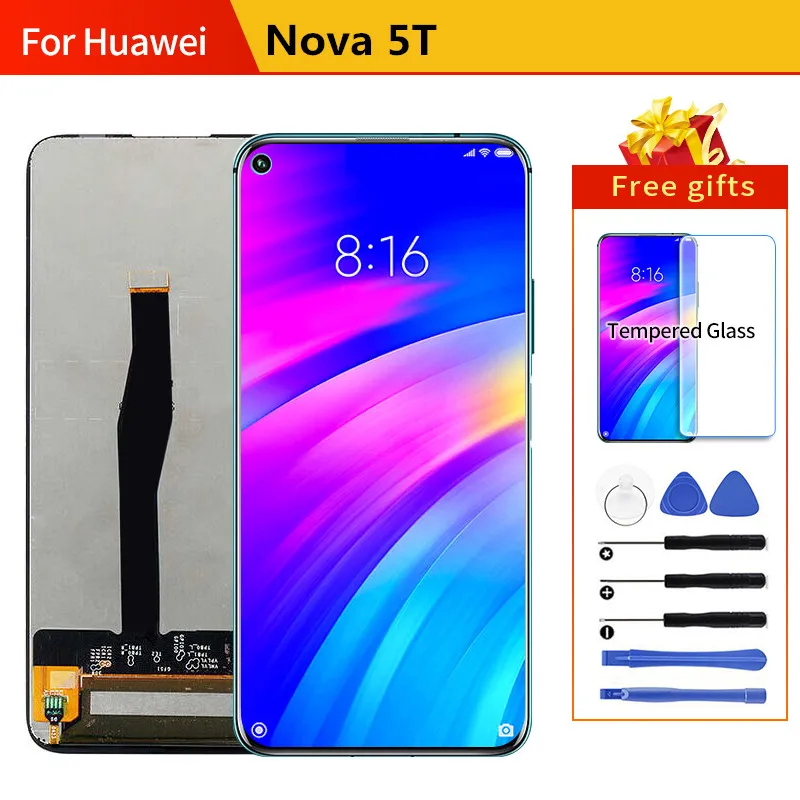 Оригинальный дисплей для Huawei Nova 5T ЖК сенсорный экран NOVA Pantalla Замена 100%