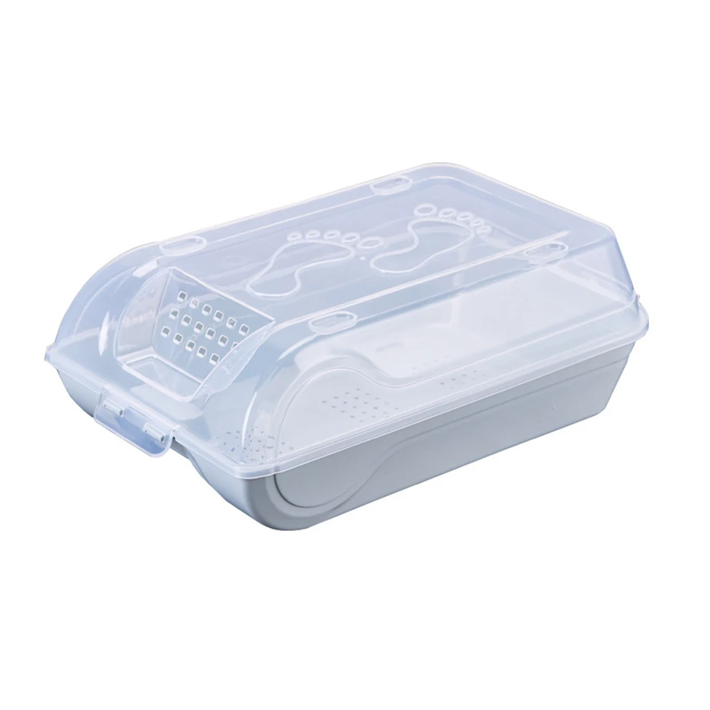 Полка для обуви Бытовая пластиковая прозрачная крышка Обувная коробка