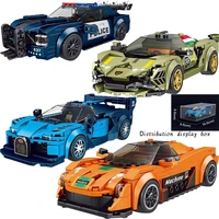 new handsome miniature display box racing model building blocks puzzle childrens toy gift