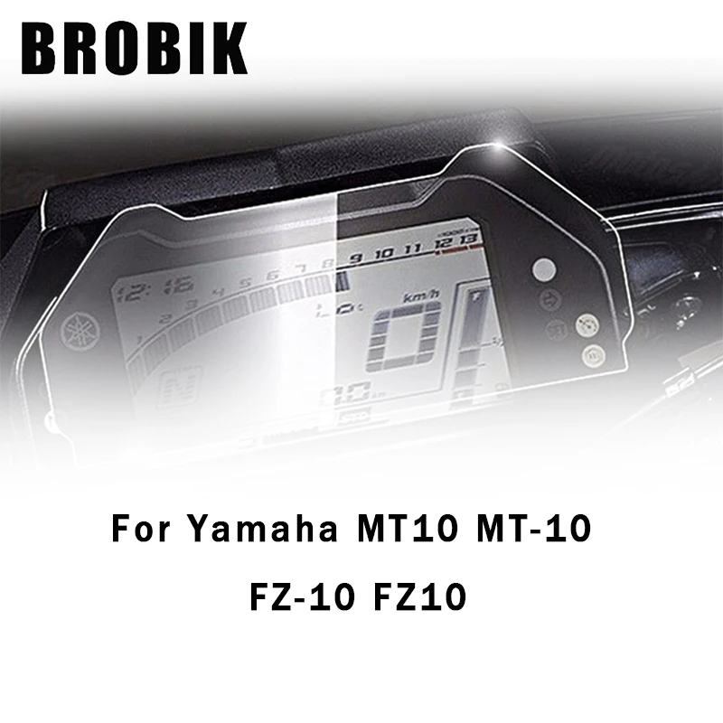 

BROBIK MotorcycleSpeedometer Scratch Cluster Screen Protection Film Protector For Yamaha MT10 MT-10 / FZ-10 FZ10