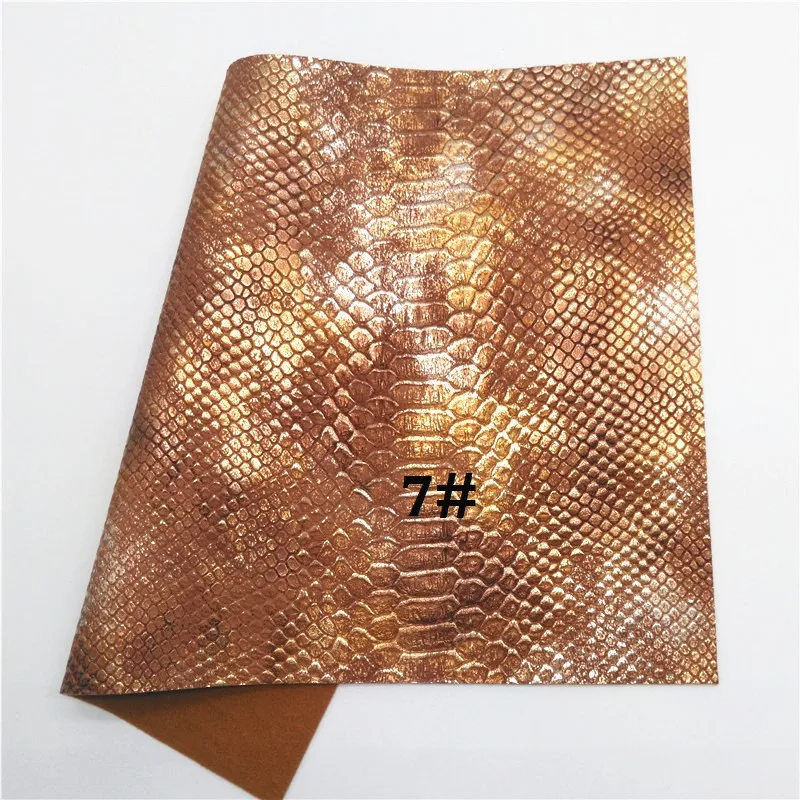 7 Glitterwishcome 21X29 см A4 размер винил для бантов металлическая змеиная кожа, синтетическая искусственная кожа листы для бантов, GM494A - Цвет: 7