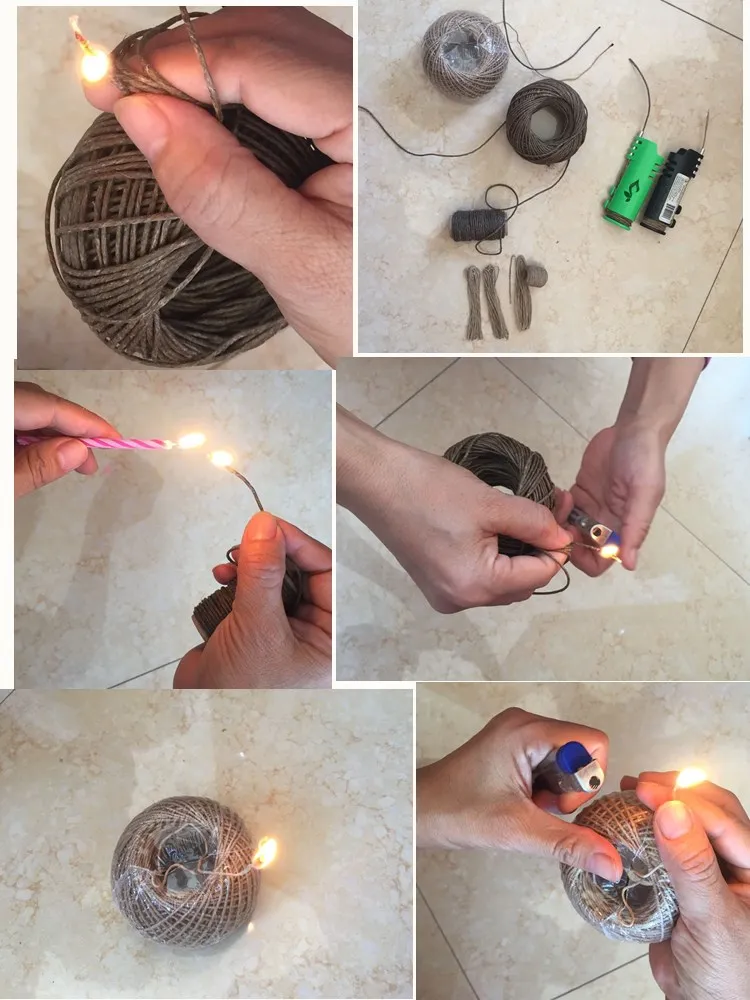 Фитиль пчеловощеной конопли пеньковый шпагат натуральная конопляная веревка