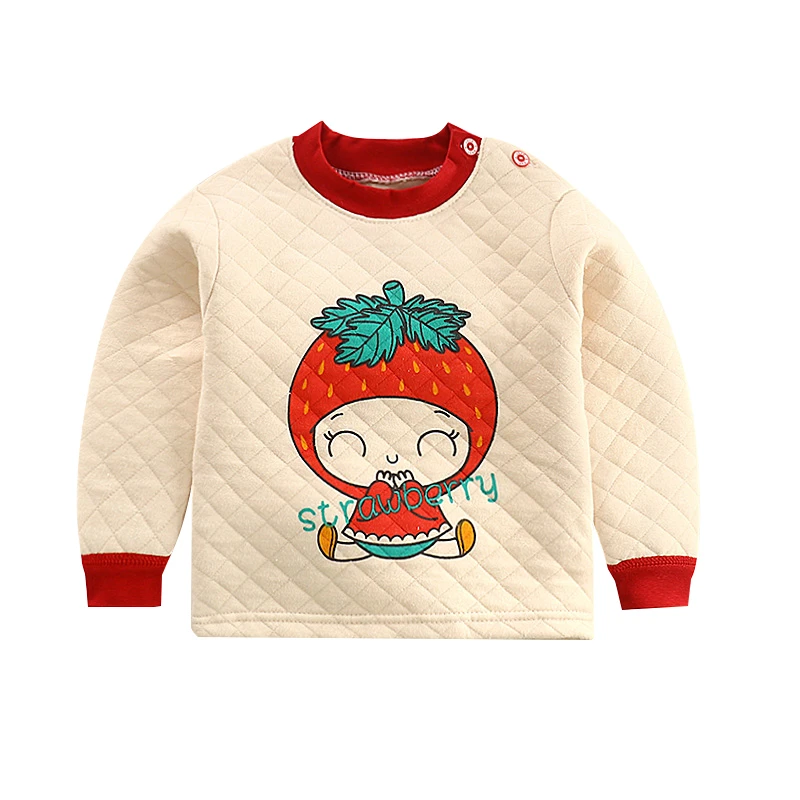 10 Baby Tshirt Thick Winter Warm Home Wear Newborn Baby Boys Girls Tops T-shirt Kids Clothing Baby Clothes - Цвет: 10