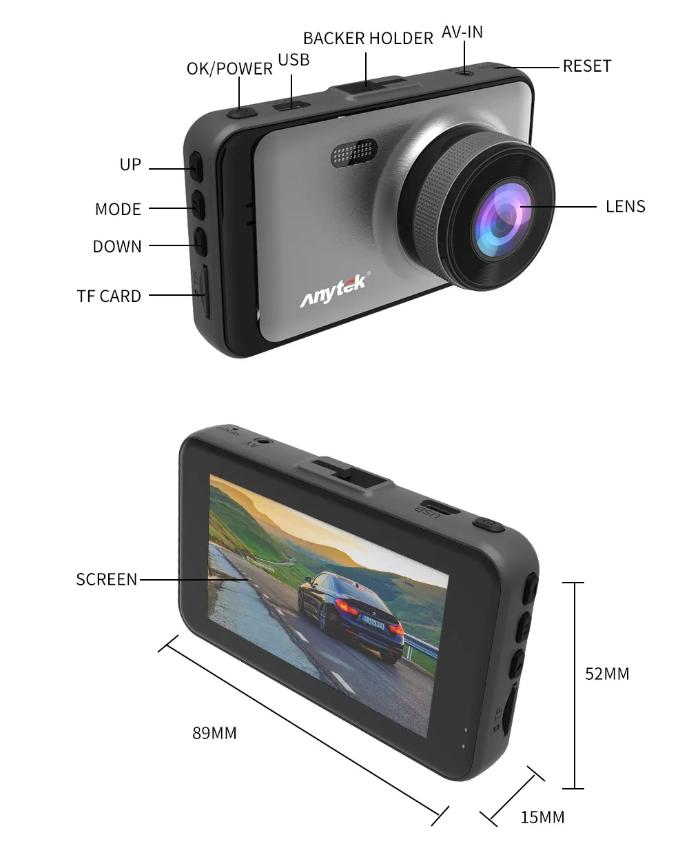 3 ''Автомобильная dvr камера Передняя и задняя двойная линза Dash Cam в автомобильная видеокамера Full HD 1080P ночная версия портативная камера X31