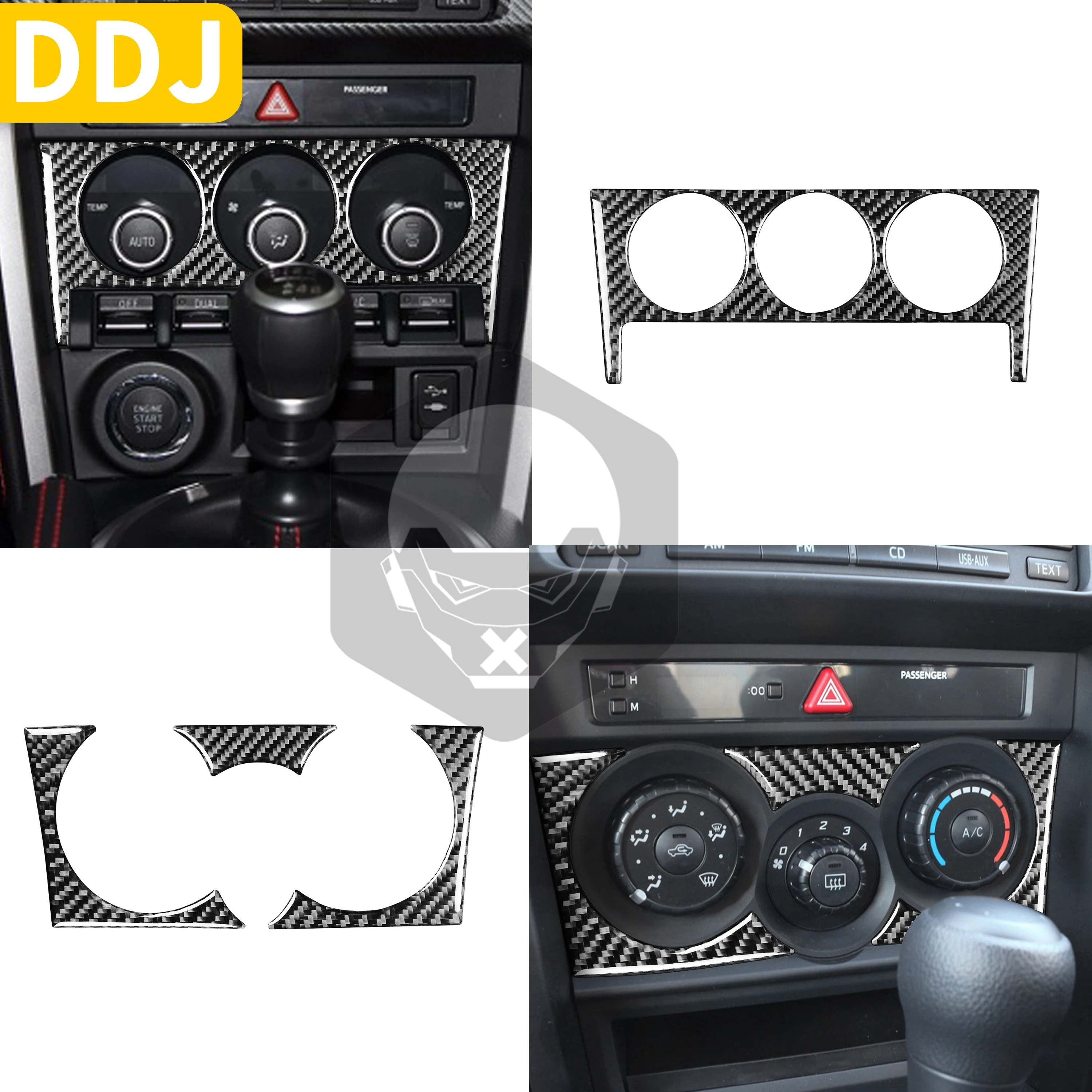 

For Subaru BRZ Toyota 86 GT86 2017-2019 Car Air Conditioning Control Knob Panel Cover Sticker Interior Carbon Fiber Accessories