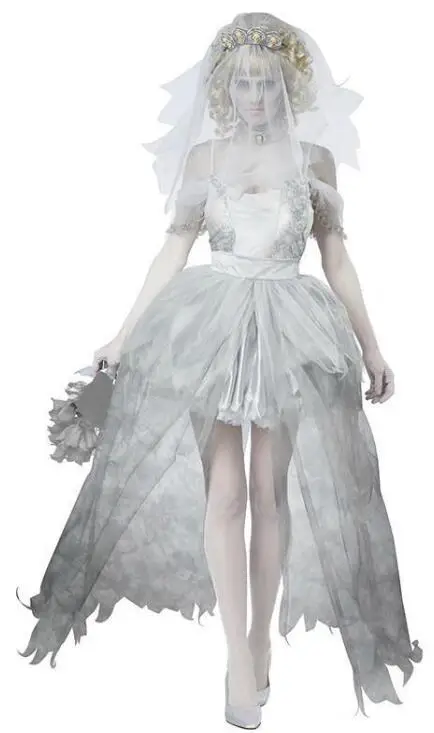 Костюм свадебный женский зомби невесты костюм на Хэллоуин для косплея из страха