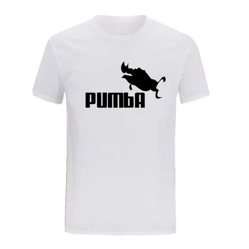 2019 Забавные милые футболки homme Pumba с принтом мужские повседневные хлопковые топы