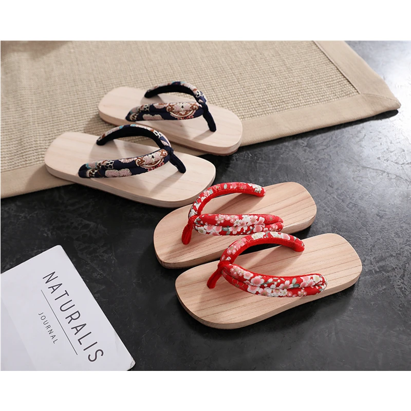 Японские домашние шлепанцы для женщин Geta традиционное кимоно из павловнии