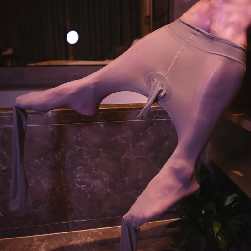 Сексуальные мужские чулки Экзотическая одежда для мужчин масляные блестящие