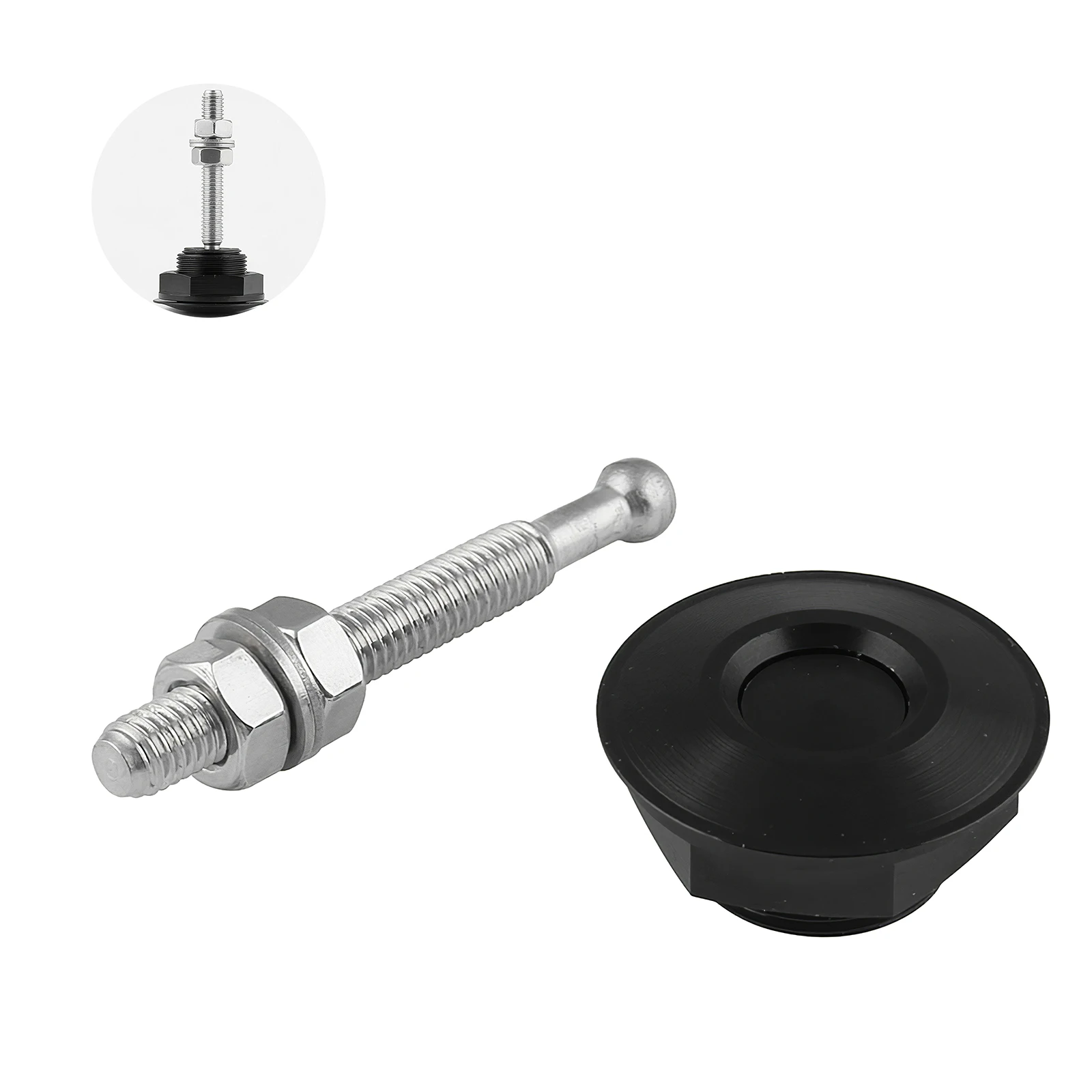 

Car Hood Pin Lock Kit Aluminum Alloy Quick Release30mm/1.18in Universal Latch License Plate Lock Clip with Car Bumper Lock