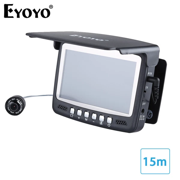 15M Cable NO DVR Eyoyo 15 м 30 м рыболокатор подводный 1000TVL лед рыбалка видео запись камера DVR 8 инфракрасный светодиодный - Цвет: 15M Cable NO DVR